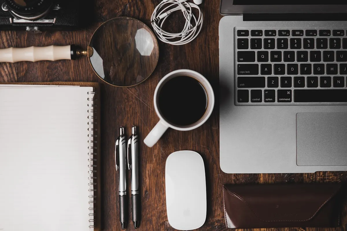 A calm, organized workspace for focused work